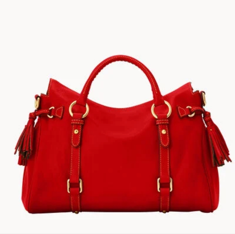 New! Florentine Large Satchel In Color Red ♥️ - Picture 2 of 5